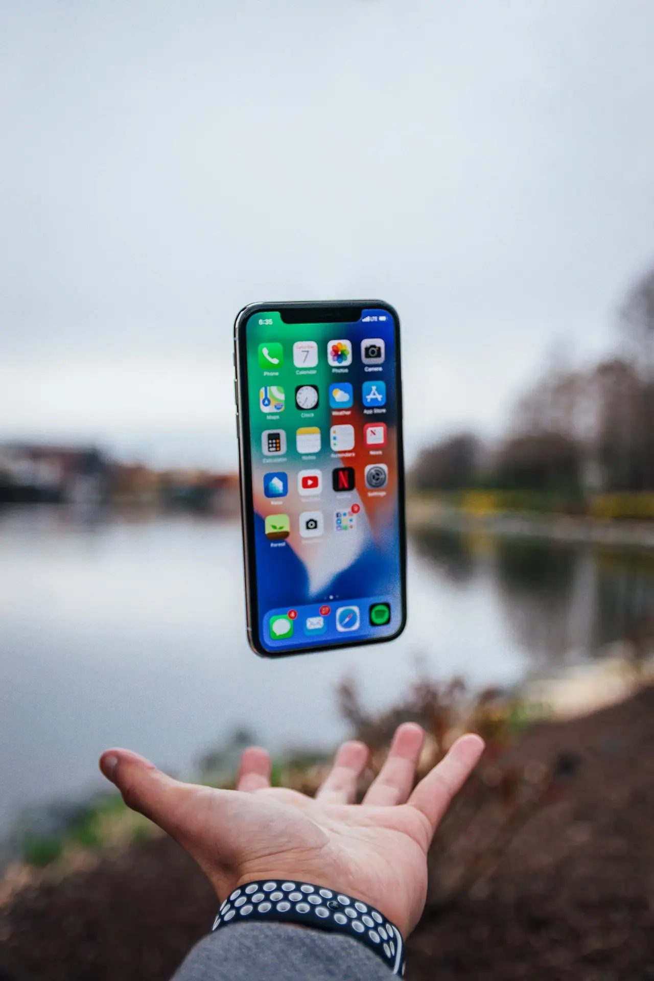 Smartphone top edge sensors near earpiece during a call