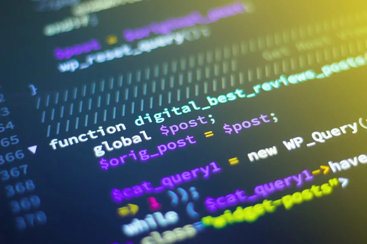 Code on a screen representing app security controls