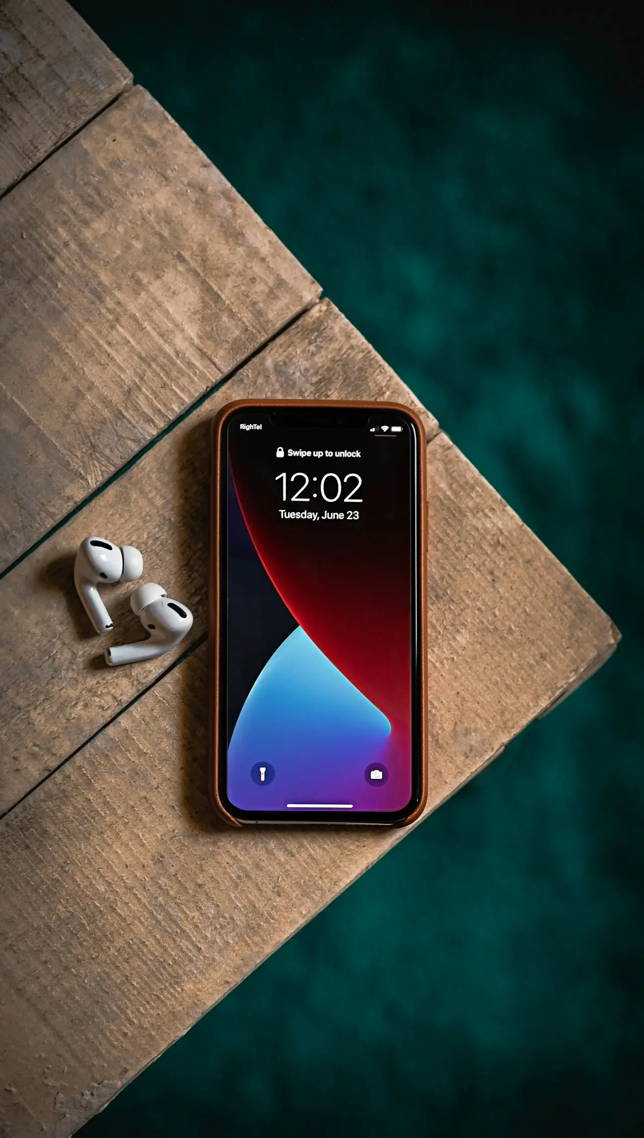Smartphone thermal warmth concept on a desk